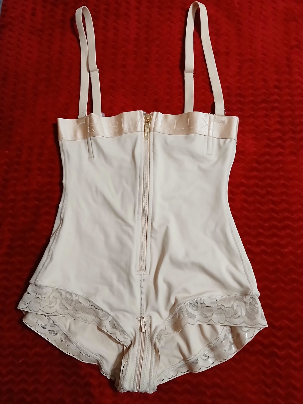 Shapellx Sculpting Cream Lace-Trim Women's Bodysuit [FAJA] Shapewear